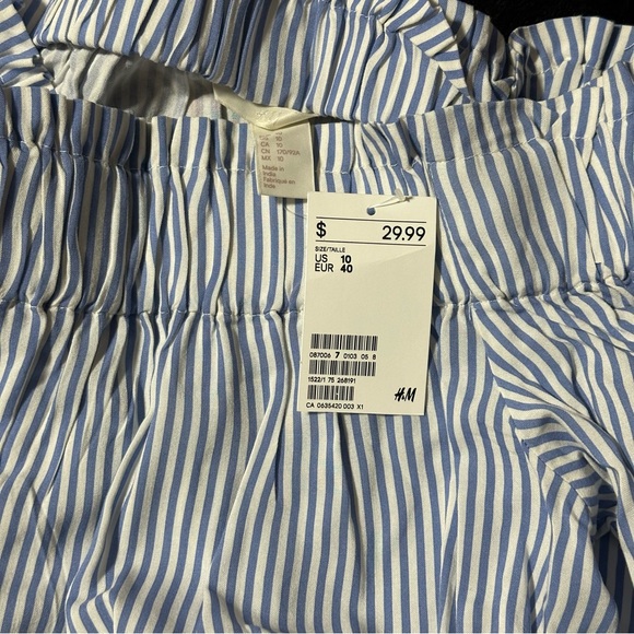 H&M Blue and White Striped Blouse - Picture 8 of 10